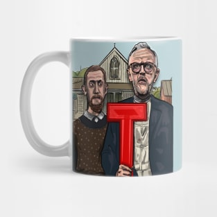 Taskmaster painting - American Gothic stlye Mug